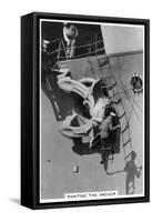 Painting the Anchor of the Aircraft Carrier HMS 'Courageous, 1937-null-Framed Stretched Canvas