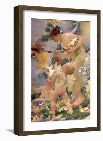 Painting the Birds-Franz Dvorak-Framed Giclee Print