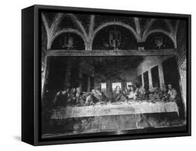 Painting "The Last Supper" by Artist Leonardo Da Vinci-Carl Mydans-Framed Stretched Canvas