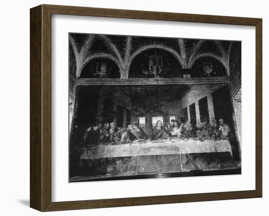 Painting "The Last Supper" by Artist Leonardo Da Vinci-Carl Mydans-Framed Photographic Print