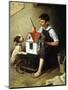 Painting the Little House-Norman Rockwell-Mounted Giclee Print