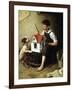 Painting the Little House-Norman Rockwell-Framed Giclee Print