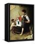 Painting the Little House-Norman Rockwell-Framed Stretched Canvas