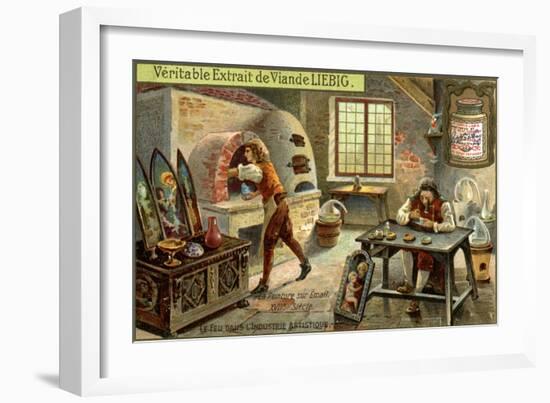 Painting with Enamels in the 17th Century-null-Framed Giclee Print