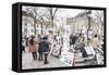 Paintings for Sale in the Place Du Tertre, Montmartre, Paris, Ile De France, France, Europe-Markus Lange-Framed Stretched Canvas