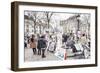 Paintings for Sale in the Place Du Tertre, Montmartre, Paris, Ile De France, France, Europe-Markus Lange-Framed Premium Photographic Print