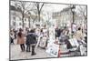 Paintings for Sale in the Place Du Tertre, Montmartre, Paris, Ile De France, France, Europe-Markus Lange-Mounted Premium Photographic Print