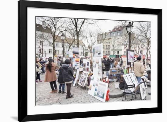 Paintings for Sale in the Place Du Tertre, Montmartre, Paris, Ile De France, France, Europe-Markus Lange-Framed Photographic Print