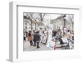 Paintings for Sale in the Place Du Tertre, Montmartre, Paris, Ile De France, France, Europe-Markus Lange-Framed Photographic Print