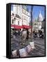 Paintings for Sale in the Place Du Tertre with Sacre Coeur Basilica in Distance, Montmartre, Paris,-Martin Child-Framed Stretched Canvas