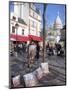 Paintings for Sale in the Place Du Tertre with Sacre Coeur Basilica in Distance, Montmartre, Paris,-Martin Child-Mounted Photographic Print