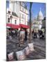 Paintings for Sale in the Place Du Tertre with Sacre Coeur Basilica in Distance, Montmartre, Paris,-Martin Child-Mounted Photographic Print