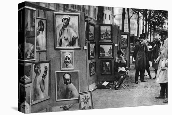 Paintings for Sale, Paris, 1931-Ernest Flammarion-Stretched Canvas