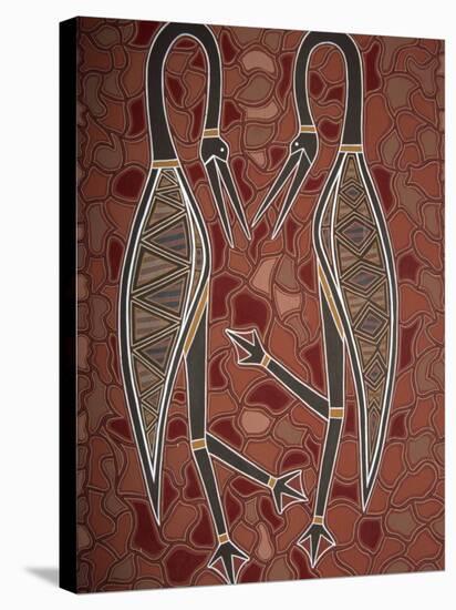 Paintings from the Dreamtime Including Two Birds, Australia, Pacific-Dominic Harcourt-webster-Stretched Canvas
