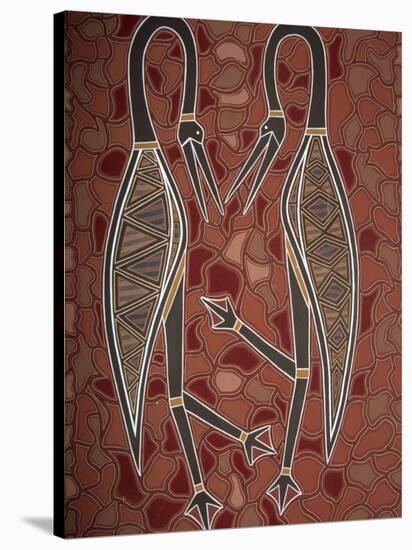 Paintings from the Dreamtime Including Two Birds, Australia, Pacific-Dominic Harcourt-webster-Stretched Canvas