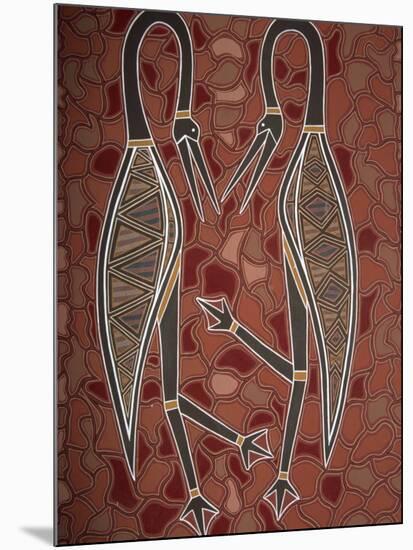 Paintings from the Dreamtime Including Two Birds, Australia, Pacific-Dominic Harcourt-webster-Mounted Photographic Print