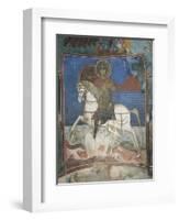 Paintings of St. George on a Horse, Panagia Ties Asinou Church, Nikitari, Cyprus-null-Framed Giclee Print