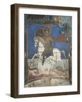 Paintings of St. George on a Horse, Panagia Ties Asinou Church, Nikitari, Cyprus-null-Framed Giclee Print