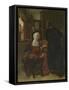 Pair Making Music-Cornelis de Man-Framed Stretched Canvas