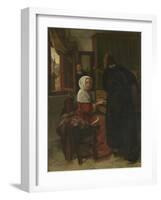 Pair Making Music-Cornelis de Man-Framed Art Print