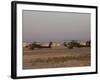 Pair of AH-64 Apache Helicopters Prepare for Takeoff-Stocktrek Images-Framed Photographic Print