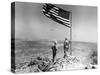 Pair of American Marines Survey View from Atop Mt. Suribachi Two Days After the Famous Flag Raising-null-Stretched Canvas