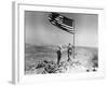 Pair of American Marines Survey View from Atop Mt. Suribachi Two Days After the Famous Flag Raising-null-Framed Photographic Print