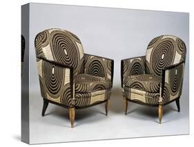 Pair of Art Deco Style Armchairs, Ducharne Model, 1926-Jacques-emile Ruhlmann-Stretched Canvas