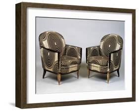 Pair of Art Deco Style Armchairs, Ducharne Model, 1926-Jacques-emile Ruhlmann-Framed Giclee Print