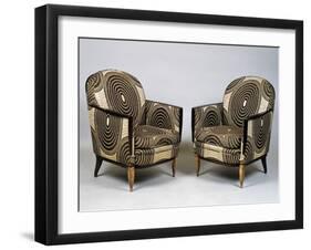 Pair of Art Deco Style Armchairs, Ducharne Model, 1926-Jacques-emile Ruhlmann-Framed Giclee Print