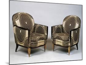 Pair of Art Deco Style Armchairs, Ducharne Model, 1926-Jacques-emile Ruhlmann-Mounted Giclee Print