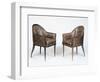 Pair of Art Deco Style Armchairs, Guinde Model-Jacques-emile Ruhlmann-Framed Giclee Print