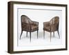 Pair of Art Deco Style Armchairs, Guinde Model-Jacques-emile Ruhlmann-Framed Giclee Print