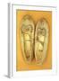 Pair of Ballet or Dancing Shoes Once White But Now Used and Grubby Sitting One Face Down-Den Reader-Framed Photographic Print