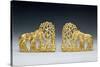 Pair of Belt Clasps with Three Figures-Scythian-Stretched Canvas