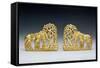 Pair of Belt Clasps with Three Figures-Scythian-Framed Stretched Canvas