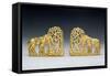 Pair of Belt Clasps with Three Figures-Scythian-Framed Stretched Canvas