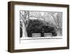 Pair of Benches in the Snow-pdb1-Framed Photographic Print