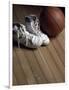 Pair of Boots with a Basketball-null-Framed Photographic Print