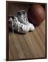 Pair of Boots with a Basketball-null-Framed Photographic Print