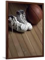 Pair of Boots with a Basketball-null-Framed Photographic Print