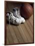 Pair of Boots with a Basketball-null-Framed Photographic Print