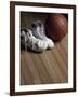 Pair of Boots with a Basketball-null-Framed Photographic Print