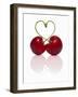 Pair of Cherries Forming a Heart-Kröger & Gross-Framed Photographic Print