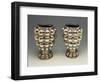 Pair of Chiseled Silver Vases with Embossed Decoration Depicting Embellishment of Palazzo Strozzi-Mario Buccellati-Framed Giclee Print