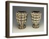 Pair of Chiseled Silver Vases with Embossed Decoration Depicting Embellishment of Palazzo Strozzi-Mario Buccellati-Framed Giclee Print