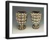 Pair of Chiseled Silver Vases with Embossed Decoration Depicting Embellishment of Palazzo Strozzi-Mario Buccellati-Framed Giclee Print