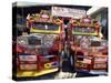 Pair of Customised Jeepney Trucks, Bacolod City, Philippines, Southeast Asia-Robert Francis-Stretched Canvas