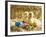 Pair of ducklings with Easter eggs-Ada Summer-Framed Photographic Print