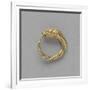 Pair of Earrings, Ring Terminated by a Gold Lion Head-null-Framed Giclee Print